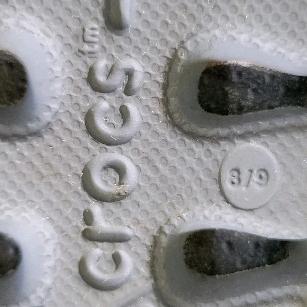 CROCS Duet Sport Clog Black Gray Croslite Sole Lightweight Unisex Child 8/9